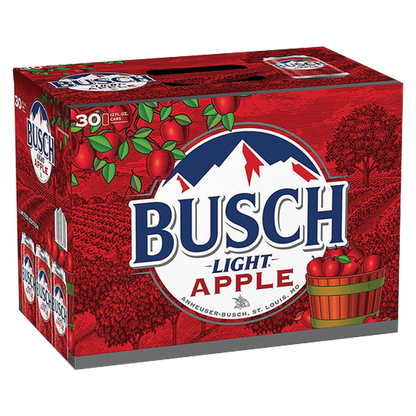 Busch Light Apple 30pk 12oz Can 4.1% ABV