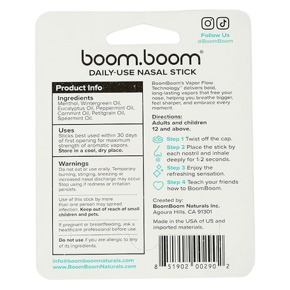 BoomBoom Breathe Wintermint Nasal Inhaler