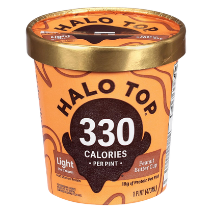 Halo Top Peanut Butter Cup Light Ice Cream, 16 fl oz Pint