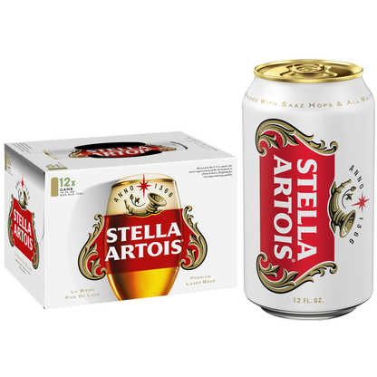 Stella Artois 12pk 12oz Cans 5.0% ABV