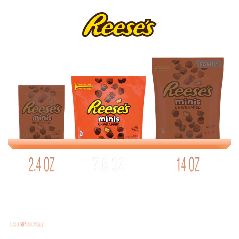 Reese's Minis Peanut Butter Cups Unwrapped 7.6oz