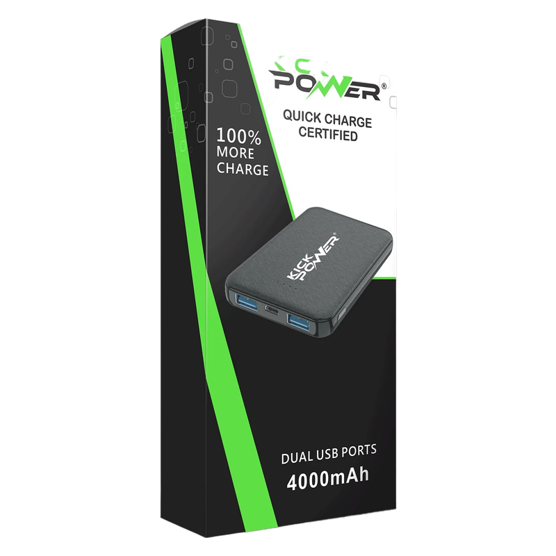 KickPOWER 4,000mAh Quick Charge Power Bank