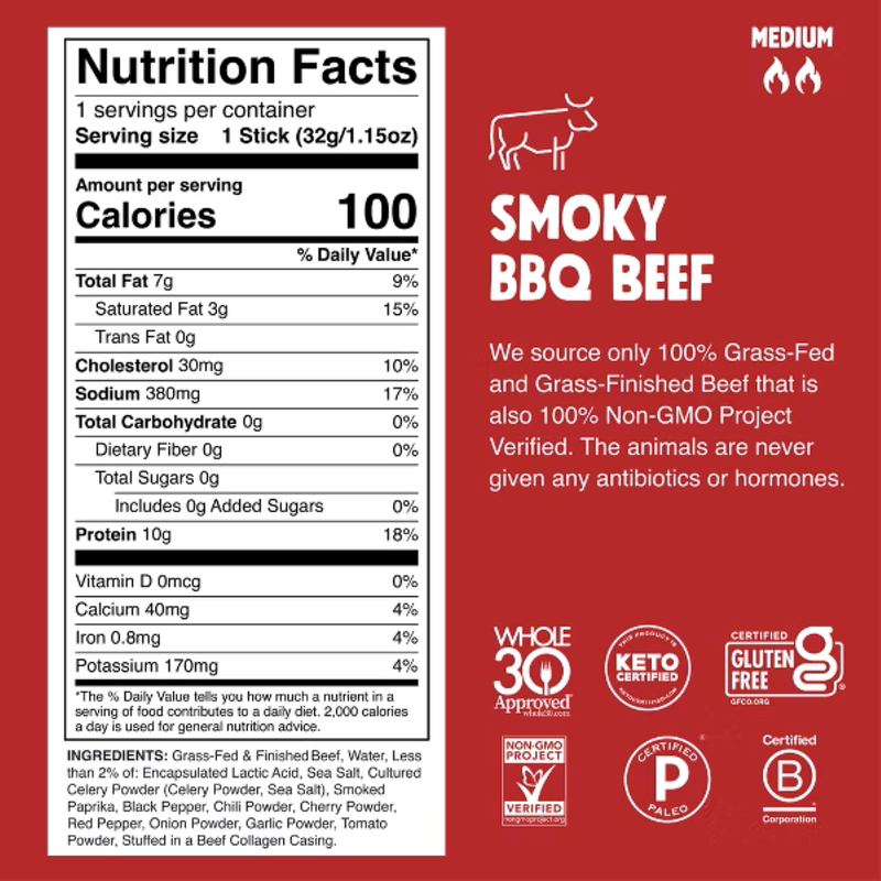 Chomps Smoky BBQ Seasoned Stick, 1.15oz
