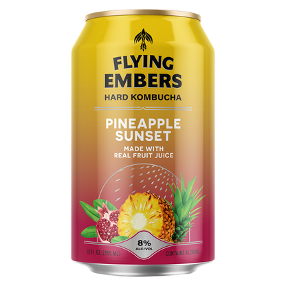 Flying Embers Pineapple Sunset Hard Kombucha 6pk 12oz Can 8.0% ABV