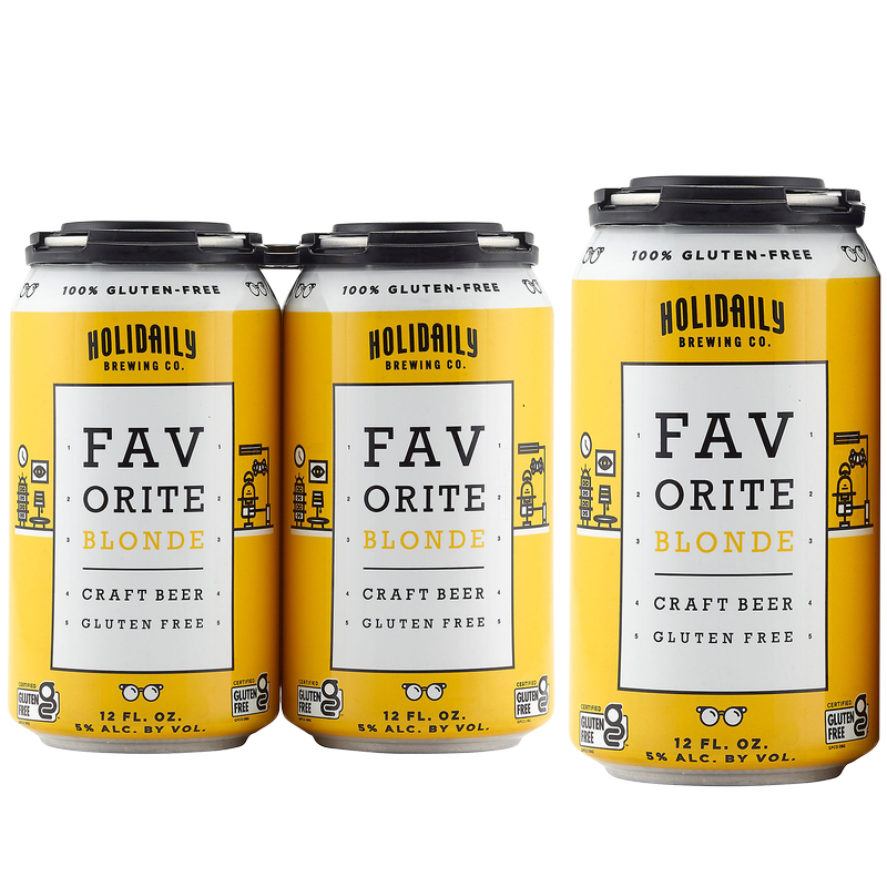 Holidaily Brewing Co. Favorite Blonde Ale Gluten Free 4pk 12oz