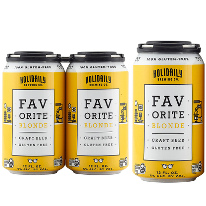 Holidaily Brewing Co. Favorite Blonde Ale Gluten Free 4pk 12oz