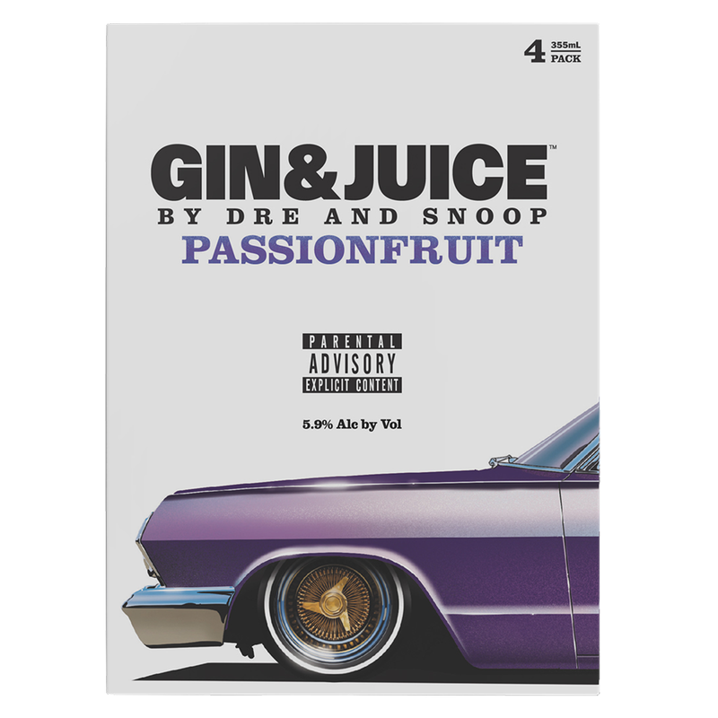 GIN & JUICE Passionfruit 4pk 355ml Can 5.9% ABV - Gin & Juice – BevMo!