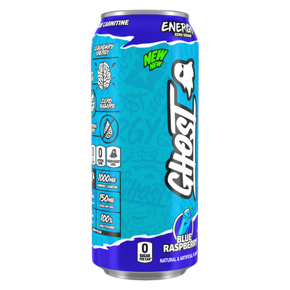 GHOST Energy Zero Sugar Blue Raspberry 16oz Can
