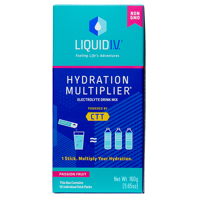 Liquid I.V. Hydration Multiplier Electrolyte Drink Mix Powder Passion Fruit 10ct Box