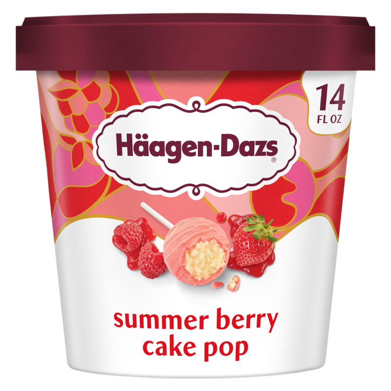 Haagen-Dazs Summer Berries & Cream Waffle Ice Cream 14oz
