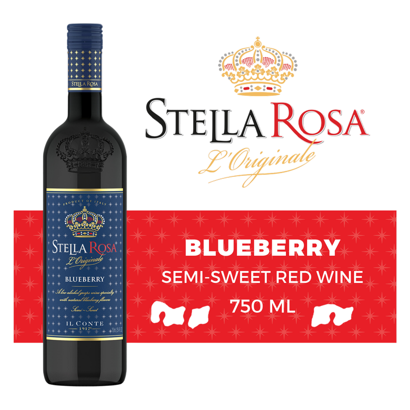 Stella Rosa Blueberry Semi-Sweet Red Wine 750 ml