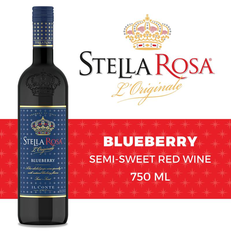 Stella Rosa Blueberry Semi-Sweet Red Wine 750 ml - Stella Rosa – BevMo!