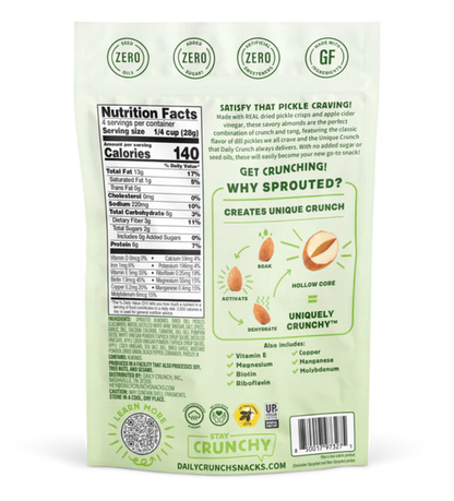 Daily Crunch Dill Pickle Sprouted Almonds + Pepitas, 4 oz