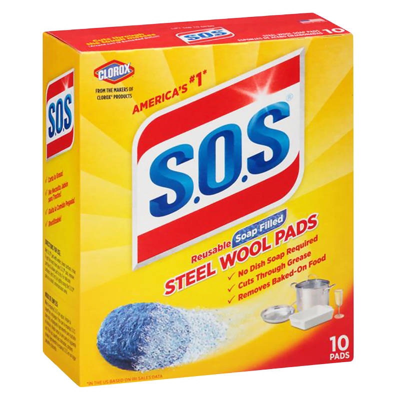 S.O.S Steel Wool Pads 10ct