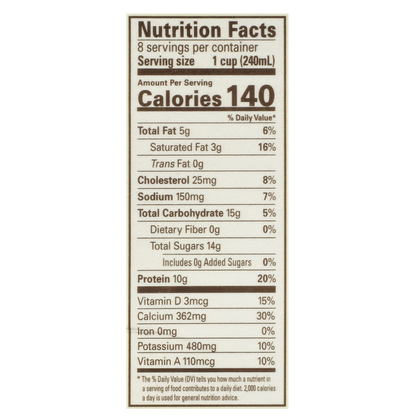 Organic Valley 2% Reduced Fat Milk 1/2 Gallon CA