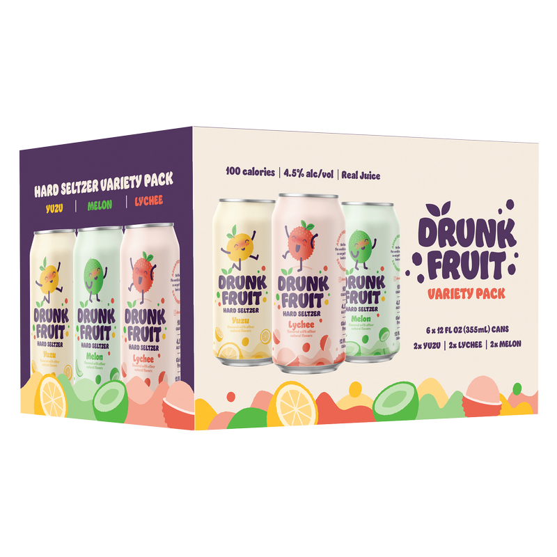 Drunk Fruit Hard Seltzer Party Pack Variety (6PKC 12 OZ)
