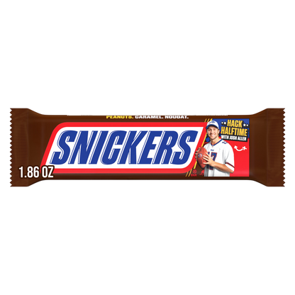 SNICKERS Chocolate Candy Bar, Full Size 1.86 oz, Chocolate Snacks
