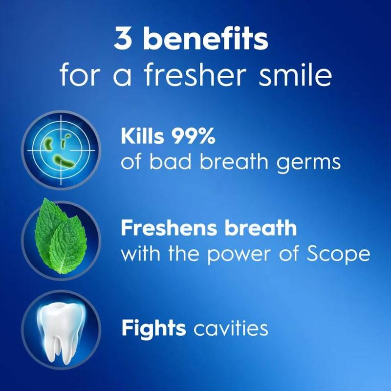 Crest Whitening Plus Scope Outlast Toothpaste, Long Lasting Mint, 5.4 oz, 2 pack