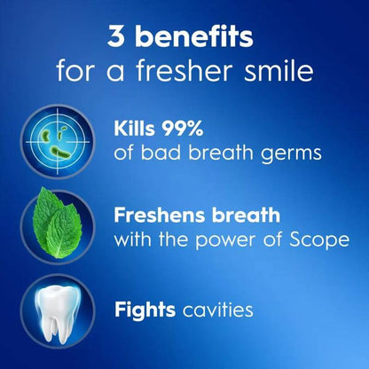 Crest Whitening Plus Scope Outlast Toothpaste, Long Lasting Mint, 5.4 oz, 2 pack