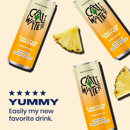 Caliwater Pineapple Cactus Water 12 oz can