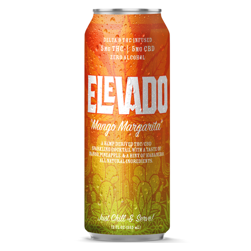 Elevado THC 5mg Mango Margarita Cocktail 4pk 12oz Can