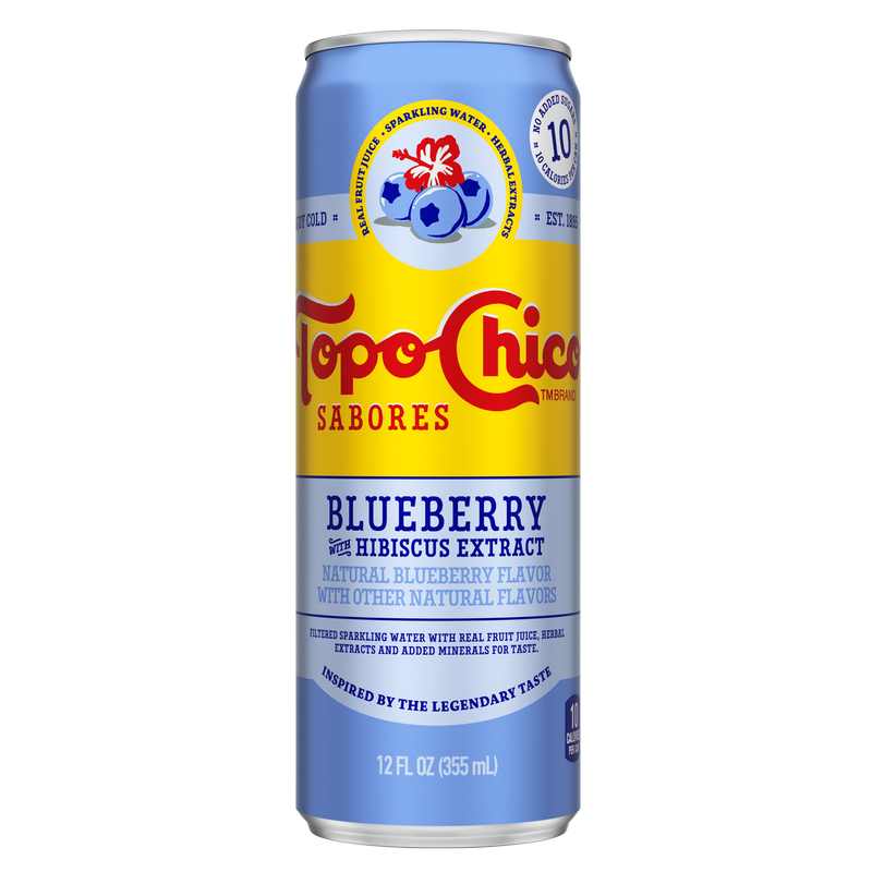 Topo Chico Sabores Blueberry Hibiscus 12oz Can