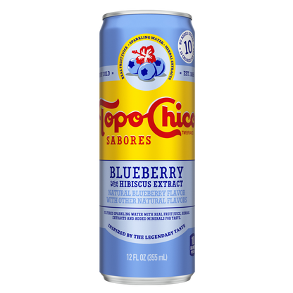 Topo Chico Sabores Blueberry Hibiscus 12oz Can