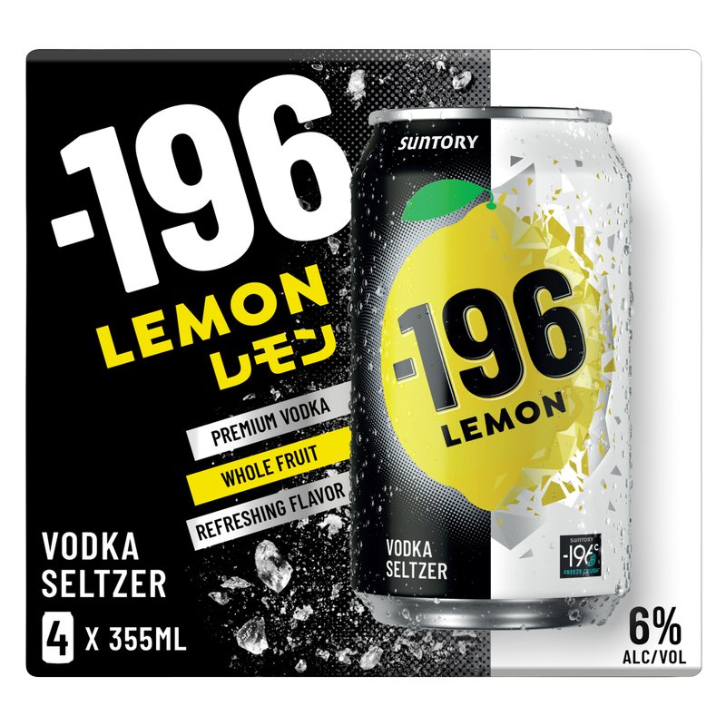 Suntory -196 Lemon RTD 4pk 355ml Can 6% ABV - -196 – BevMo! Suntory -196 Lemon RTD 4pk 355ml Can 6% ABV - -196 – BevMo!