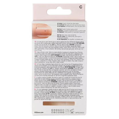 Kiss Salon Acrylic Nude French False Nails, Breathtaking, 28 ct