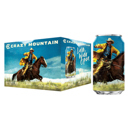 Crazy Mountain Lager Non-Alcoholic 6pk Can 0.5% ABV
