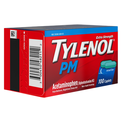 Tylenol PM Extra Strength Caplets, 100 Count
