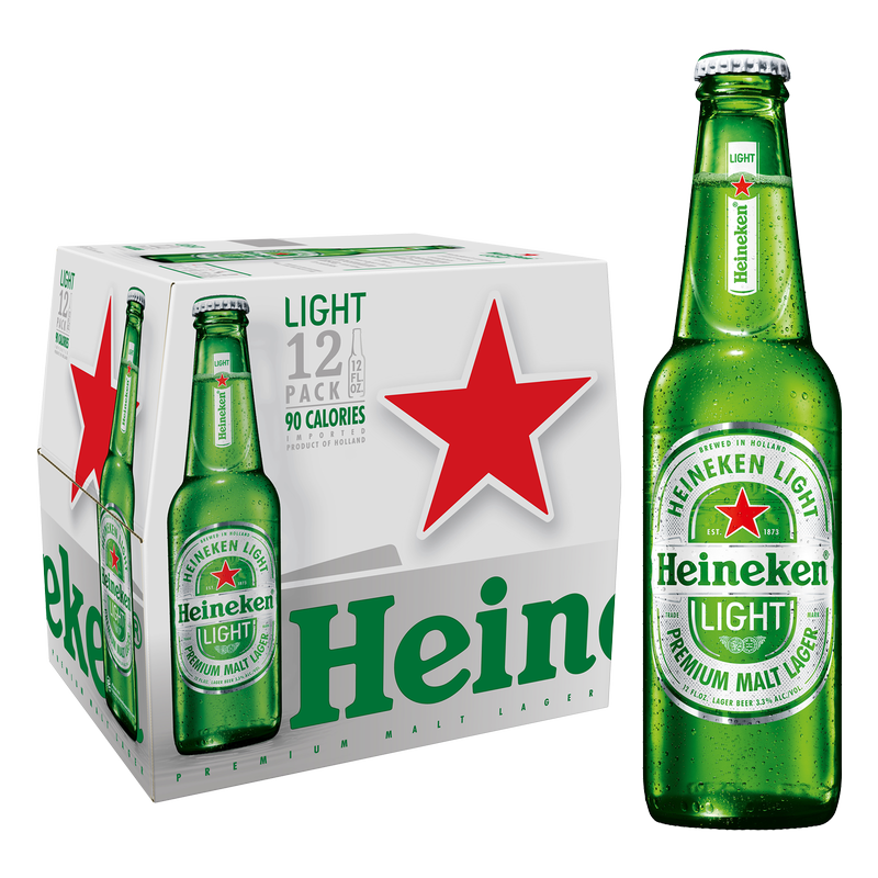 Heineken Light 12pk 12oz Btl 3.3% ABV
