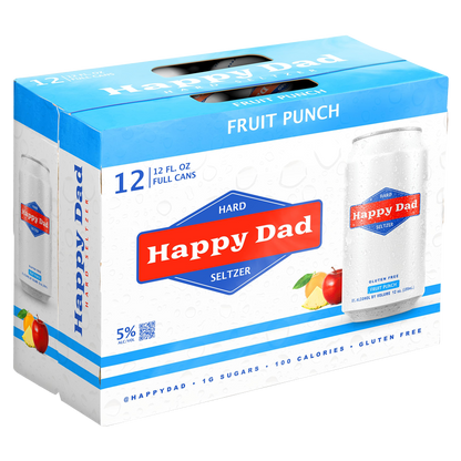 Happy Dad Hard Seltzer Fruit Punch 12pk 12oz Can 5.0% ABV