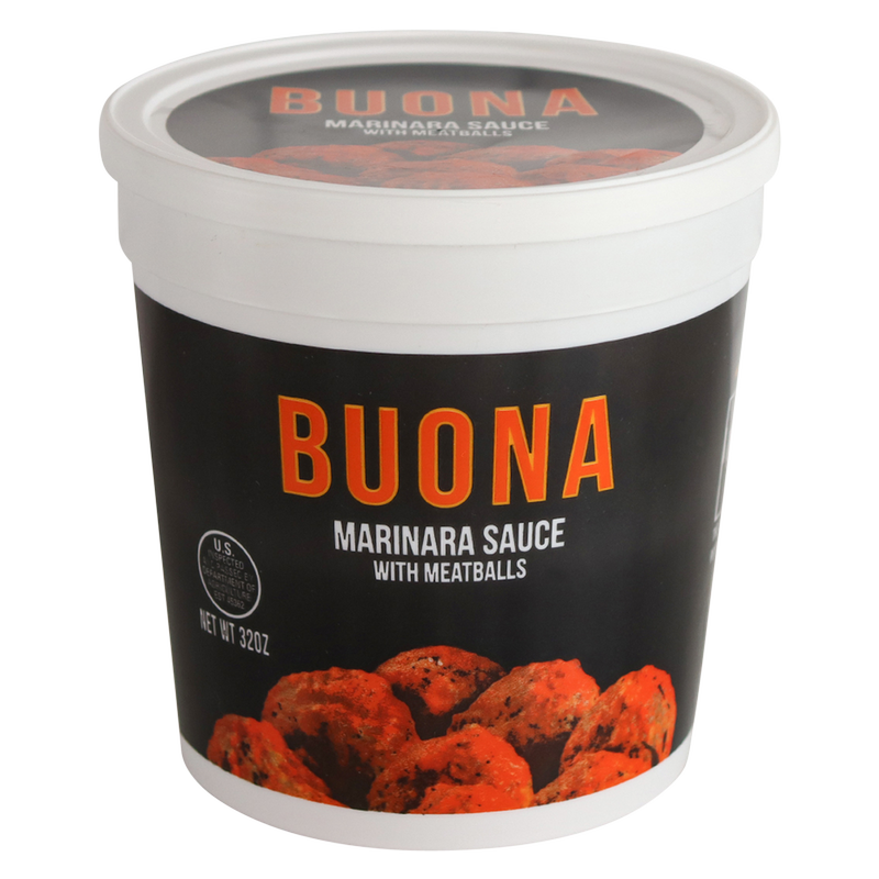 Buona Beef Frozen Meatballs & Marinara Tub 32 oz
