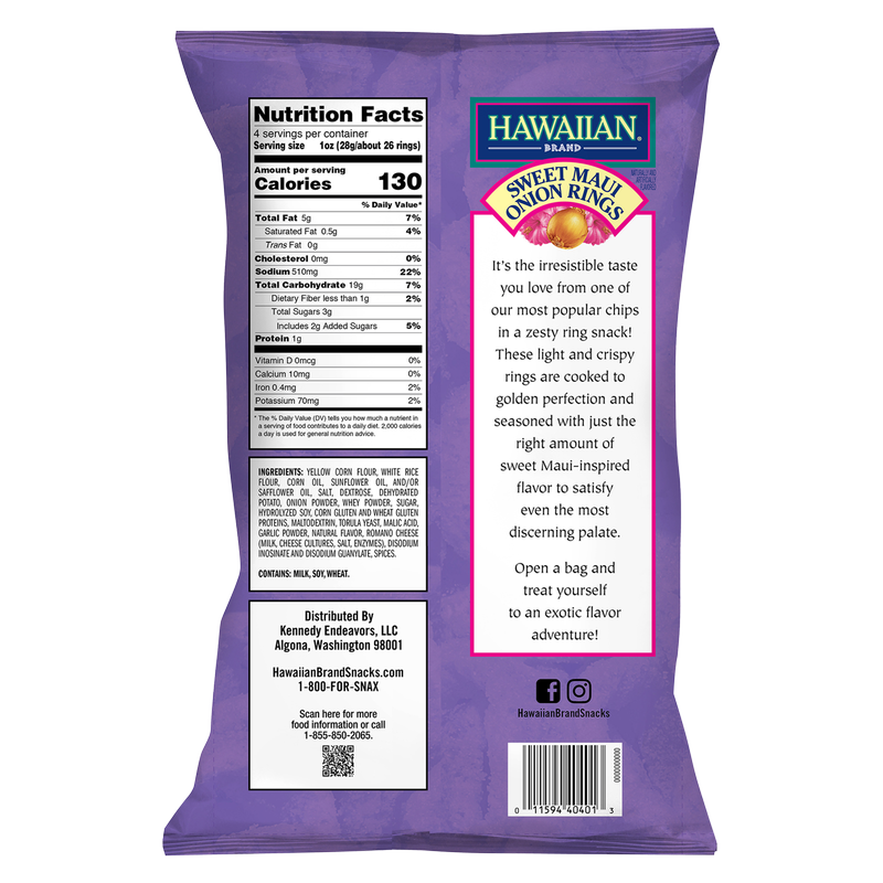 Hawaiian Sweet Maui Onion Rings 4oz