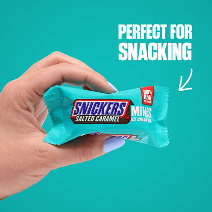 SNICKERS Ice Cream Minis, Salted Caramel Ice Cream Bars, 10ct