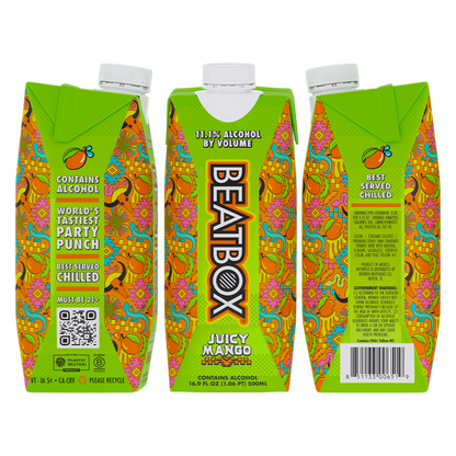 BeatBox Juicy Mango 500ml 11.1% ABV Wine Party Punch