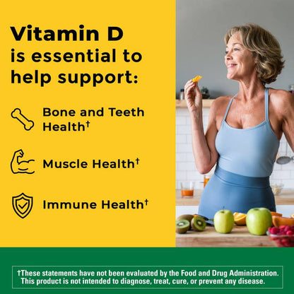 Nature Made Vitamin D3 1000 IU (25 mcg) Tablets, 100ct