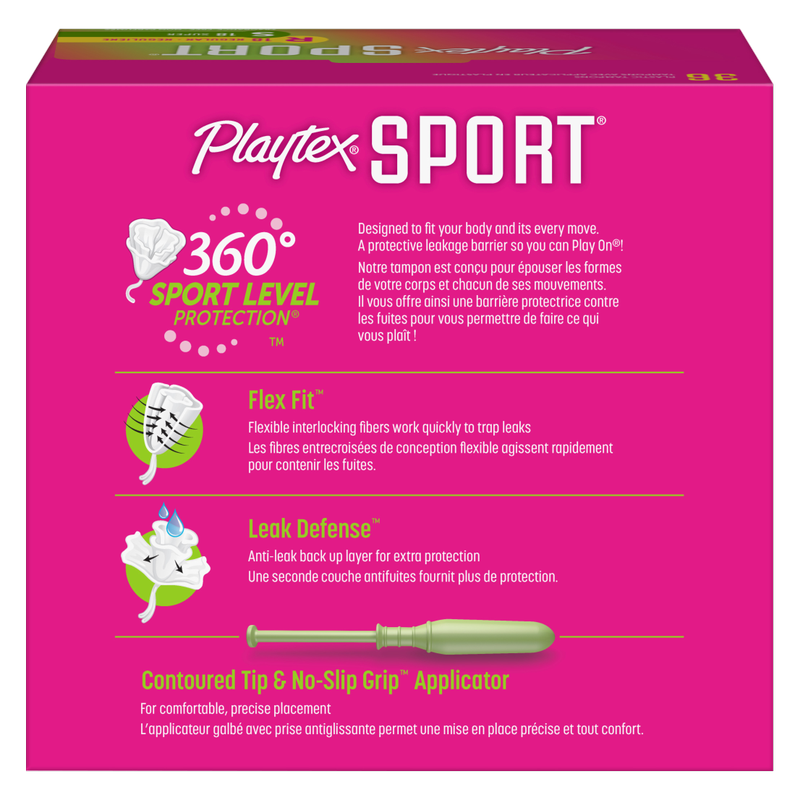 Playtex Sport Tampons Multipack Regular & Super Unscented 36ct