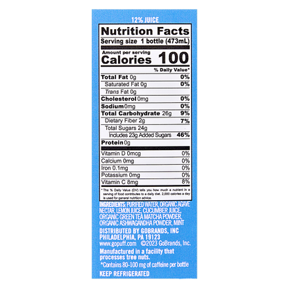 Gopuff x Pure Green Energize Juice Refresher 16 oz