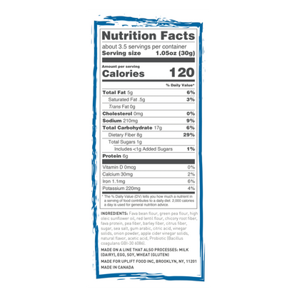 Uplift Foods Prebiotic Sea Salt and Apple Cider Vinegar Puffs 3.7oz