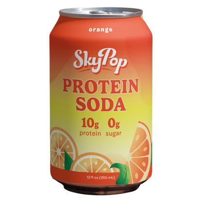SkyPop Orange Protein Soda 12oz Can