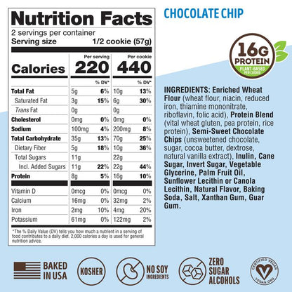 Lenny & Larry’s Chocolate Chip Protein Cookie, 4oz