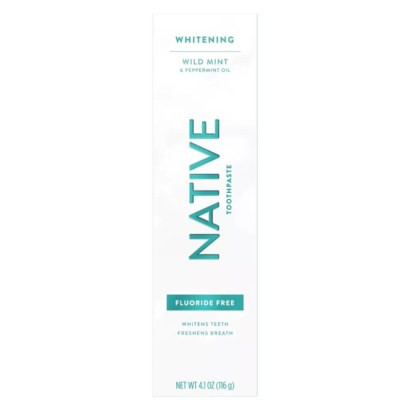 Native Whitening Wild Mint & Peppermint Oil Fluoride Free Toothpaste, 4.1 oz