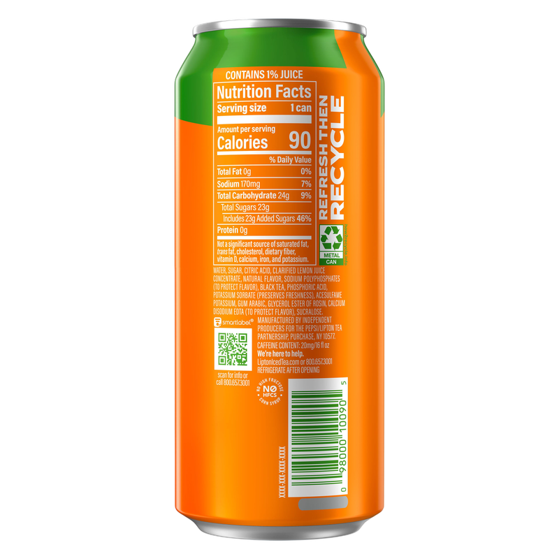 Lipton Fusions Pineapple Mango Lemonade 16oz Can