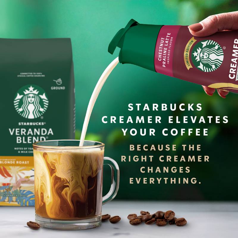 Starbucks Chestnut Praline Inspired Dairy Creamer 28oz Btl