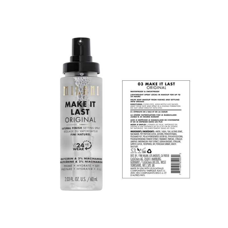 Milani Make It Last Original Natural Finish Setting Spray 