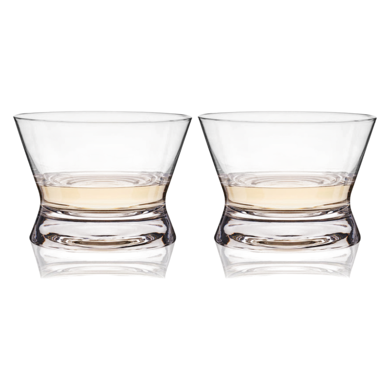Viski Raye Crystal Tequila Tasting Glasses S/2