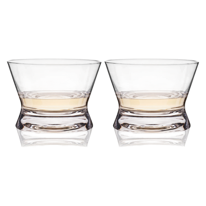Viski Raye Crystal Tequila Tasting Glasses S/2