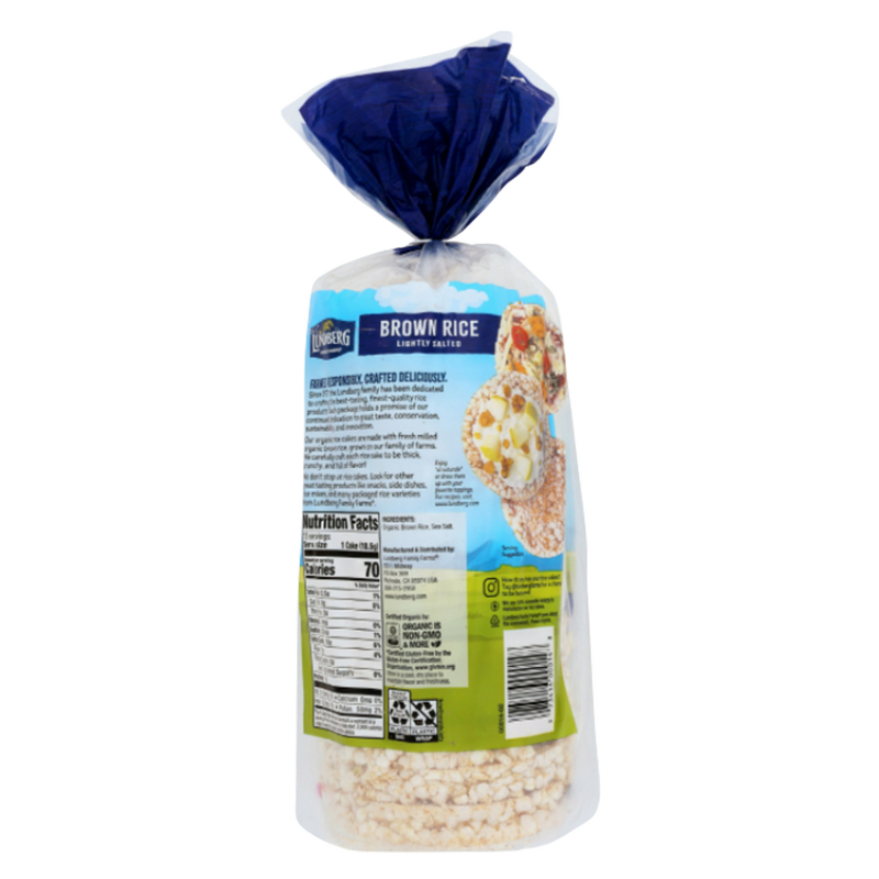 Lundberg Family Farms Lightly Salted Organic Brown Rice Cakes 8.5oz bag